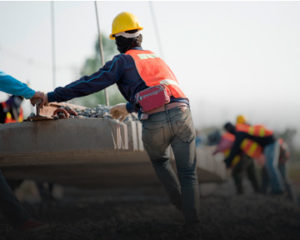 Construction workers on site in Oklahoma City