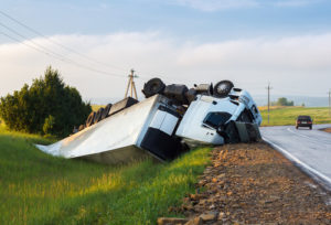 Semi truck accident aftermath