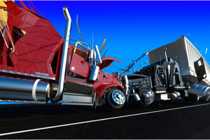 truck head on collision