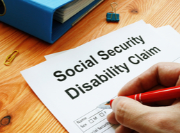 man filling social security disability claim