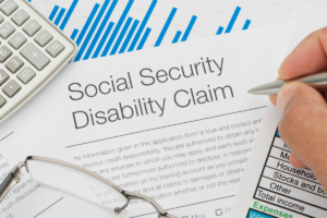social security disability from on a table