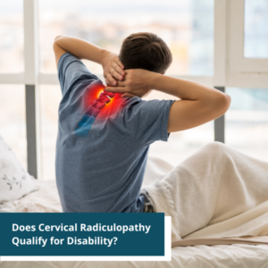 a woman suffering from cervical radiculopathy