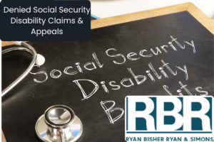 Social Security Disability Benefits written on a baord - a concept for social security claims denial